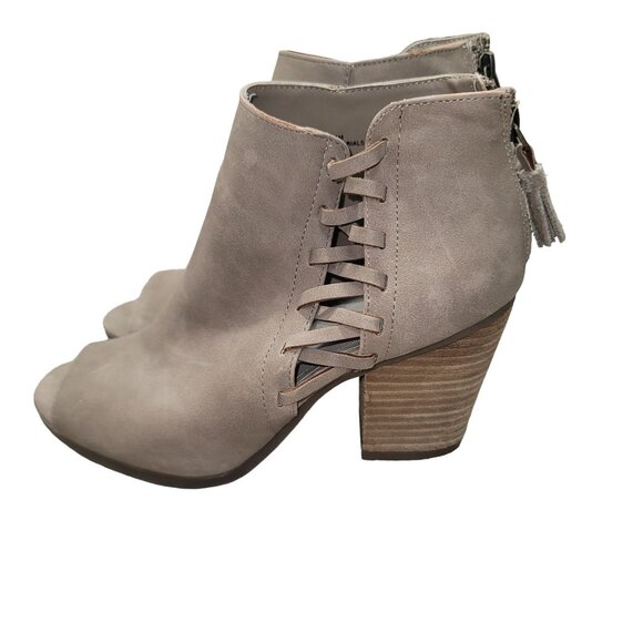 Rampage Darrow Women's Peep Toe Chunky Stacked Block Heel Zipper Ankle Boot Size - Picture 3 of 8